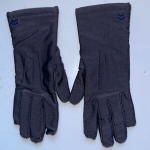 Vintage Aris‎ Isotoner black fleece lined cloth winter gloves